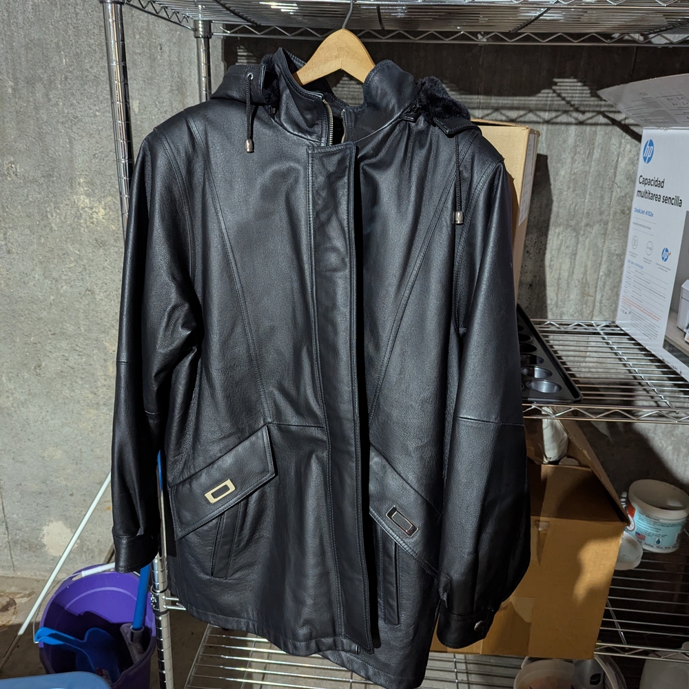 Women's Croft & Barrow Leather Coat